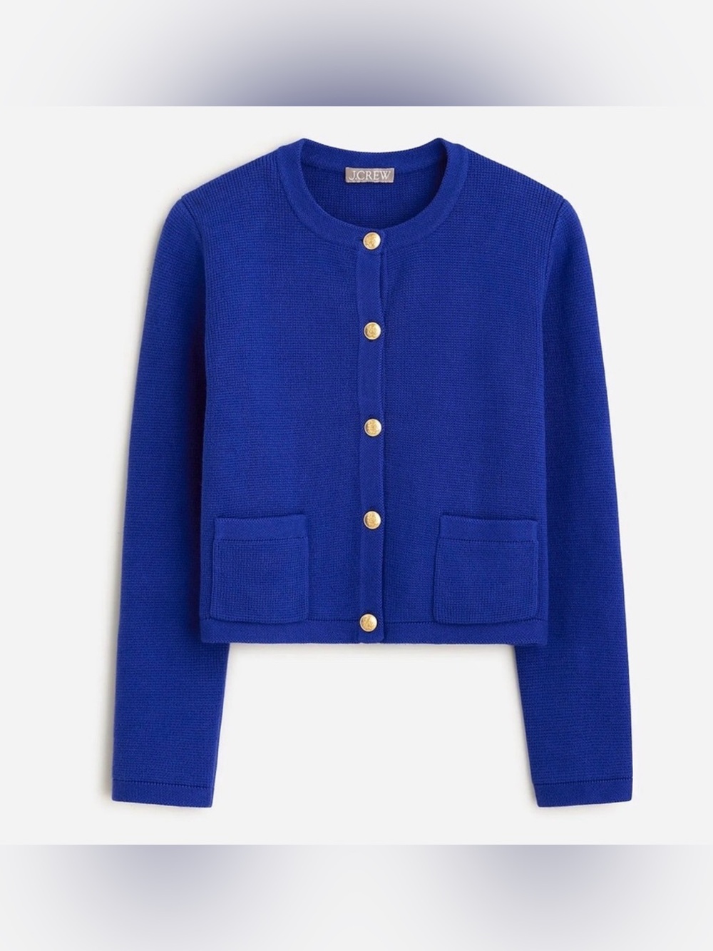 J. Crew Emilie sweater lady jacket royal blue S - Picture 2 of 6